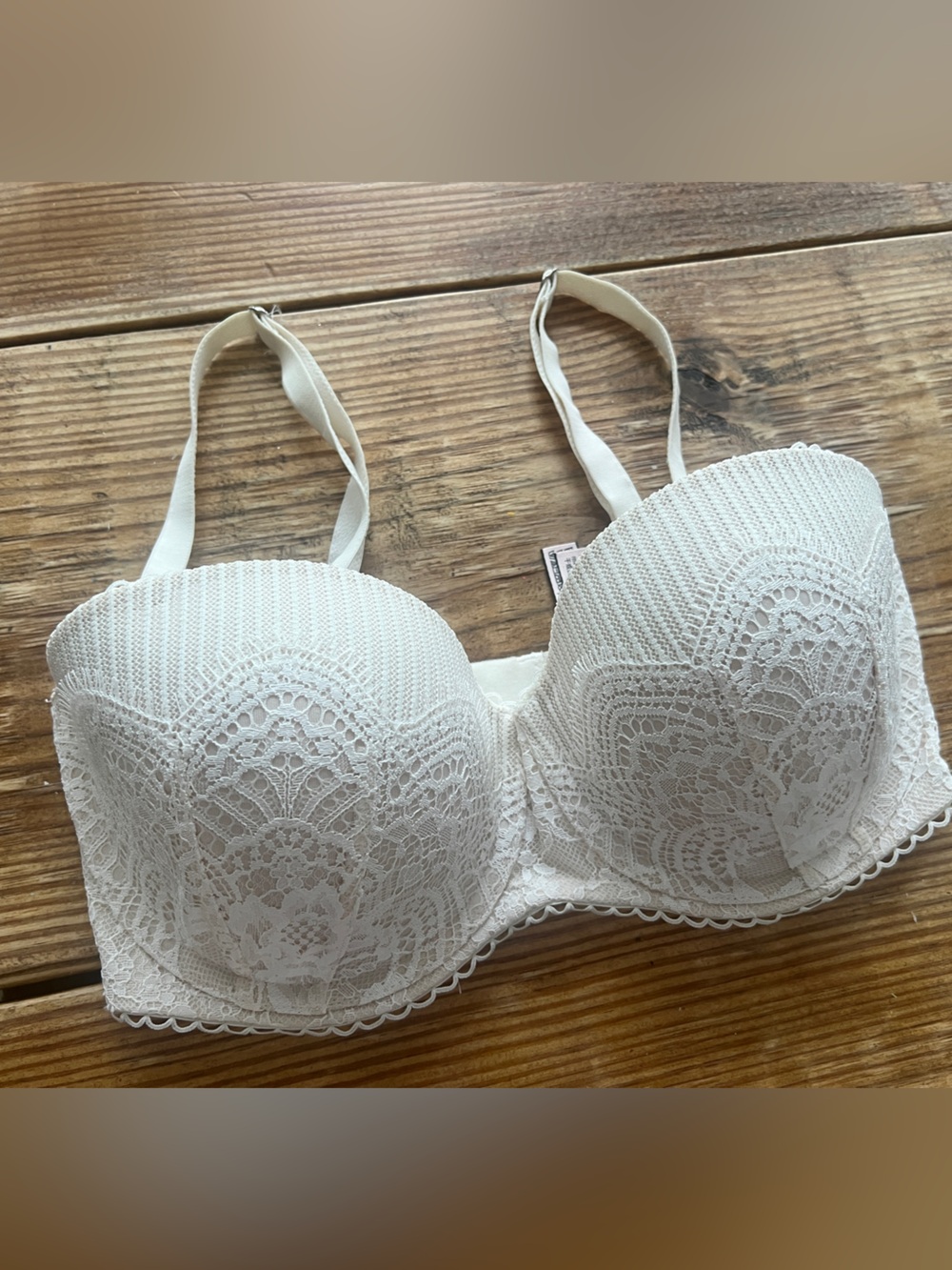 Victoria's Secret Cream Lace multi way Convertible Bra